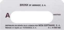 Top of cartridge artwork for Bronx on the Amstrad CPC.